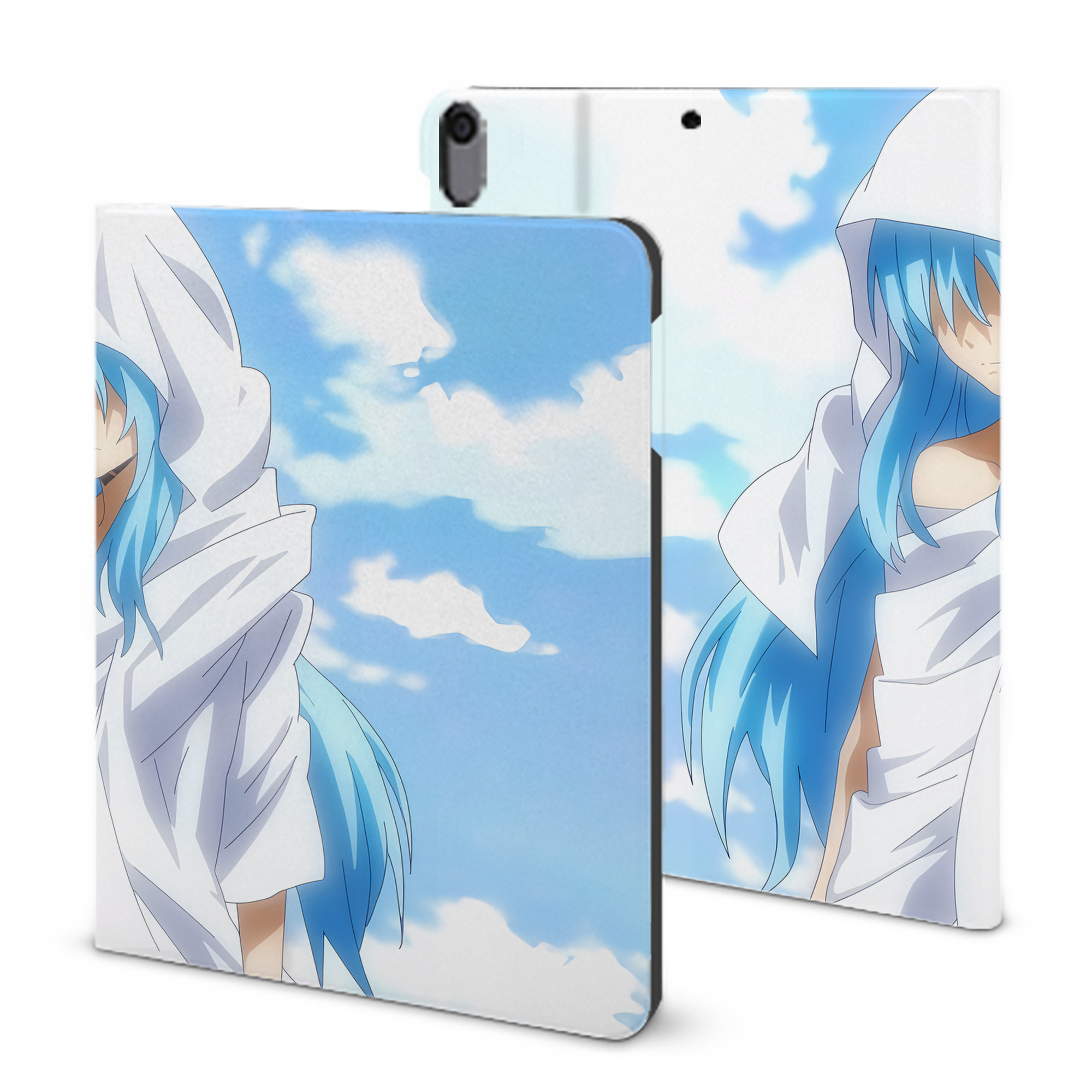 （画像用） 転スラ Regarding Reincarnated to Slime IPad ケース ブック型 PUレザー TPU 耐衝撃 軽量 薄型 ペン収納なし 全面保護 IPad 各モデル対応